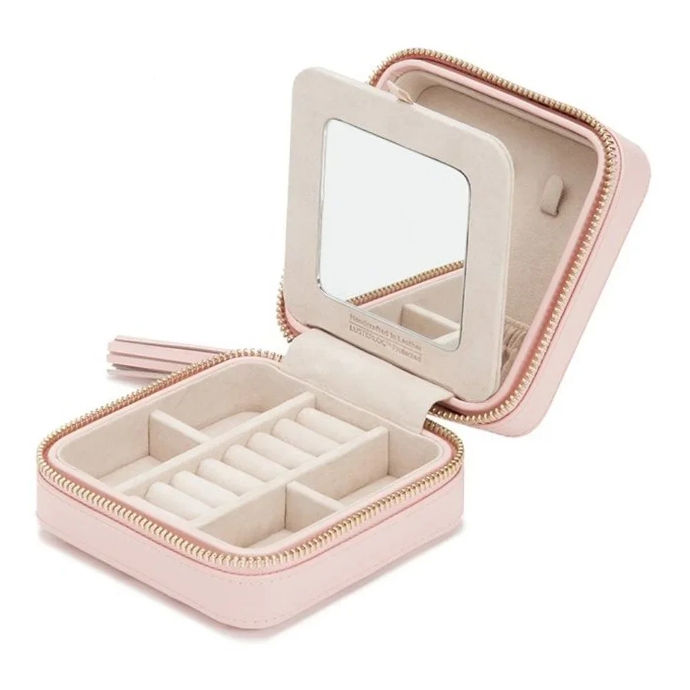 WOLF 1834 Caroline Zip Travel Case in Rose Quartz - Picture 2 of 10